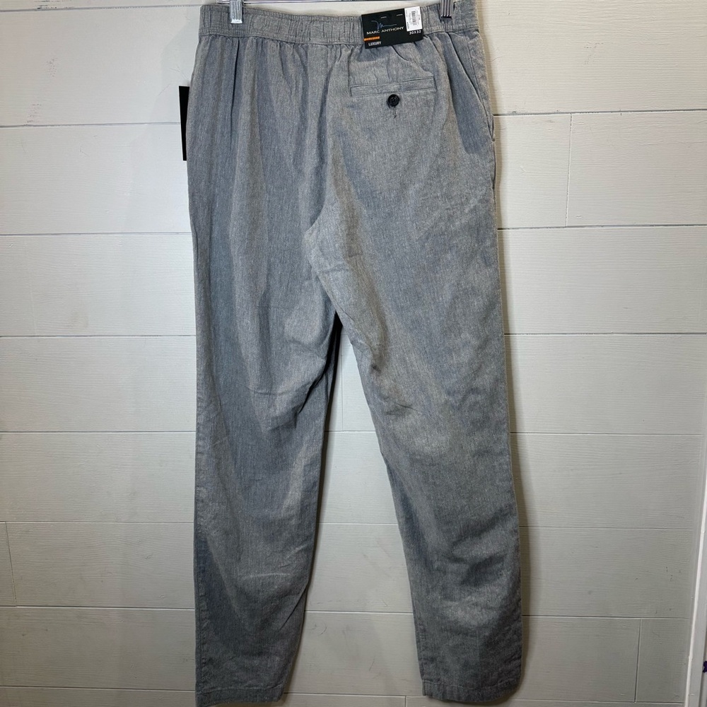 Marc Anthony | NWT Men's Gray Linen Blend Pants Size 30x32 - Picture 10 of 13